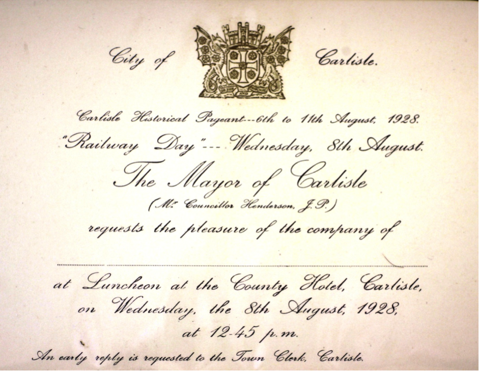 Carlisle 1928: invitation