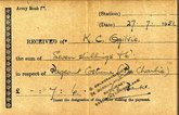 Carlisle 1951 receipt for costume