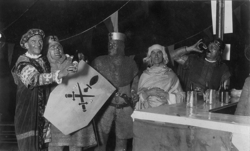 Carlisle Pageant,  1951: performers enjoying a refreshment