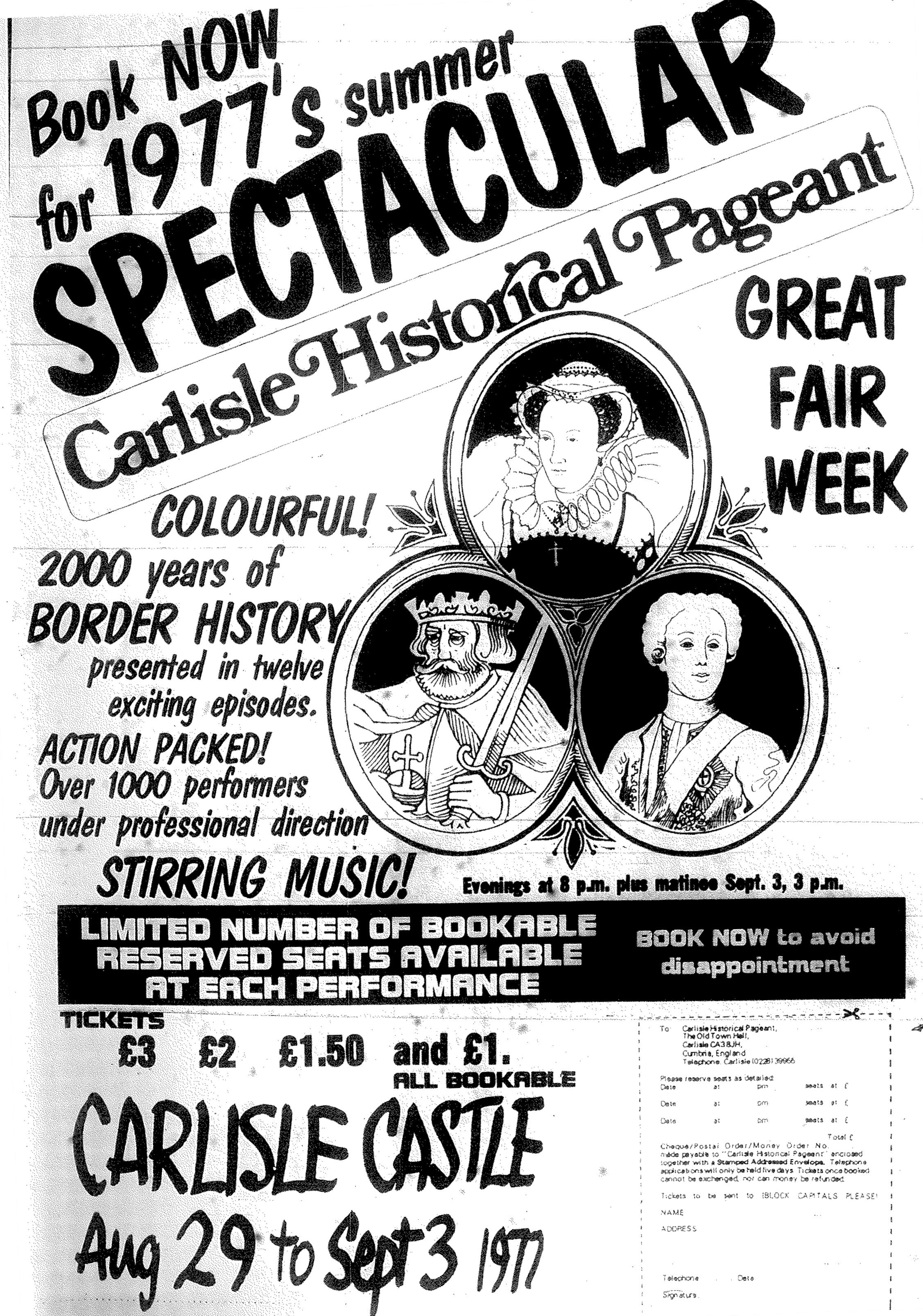 Carlisle Pageant 1977, advert