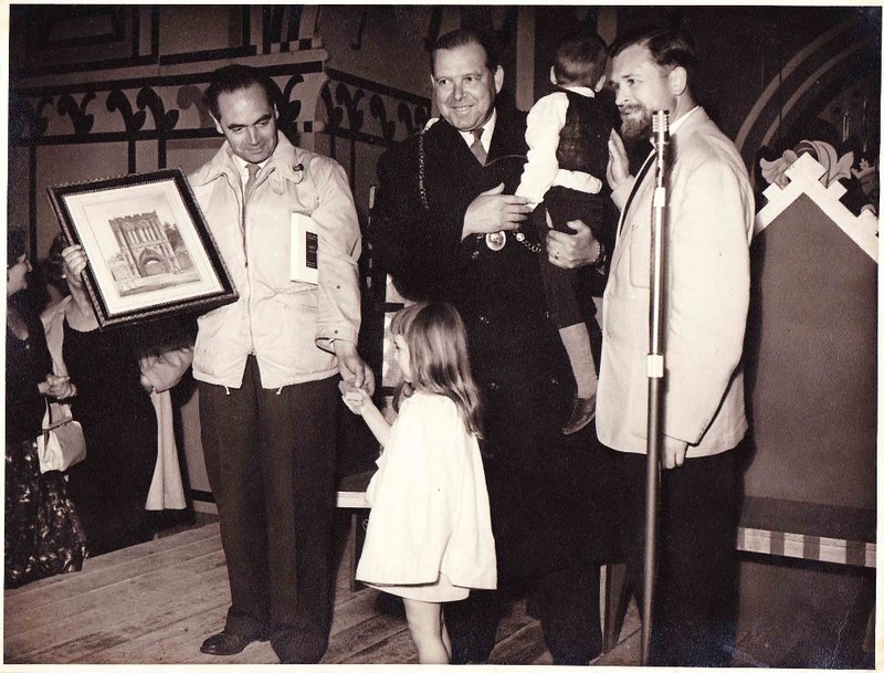 Janet Downton presenting a gift