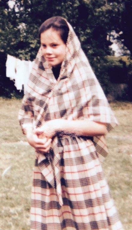 Performer Sarah Ledger in Carlisle's pageant in 1977