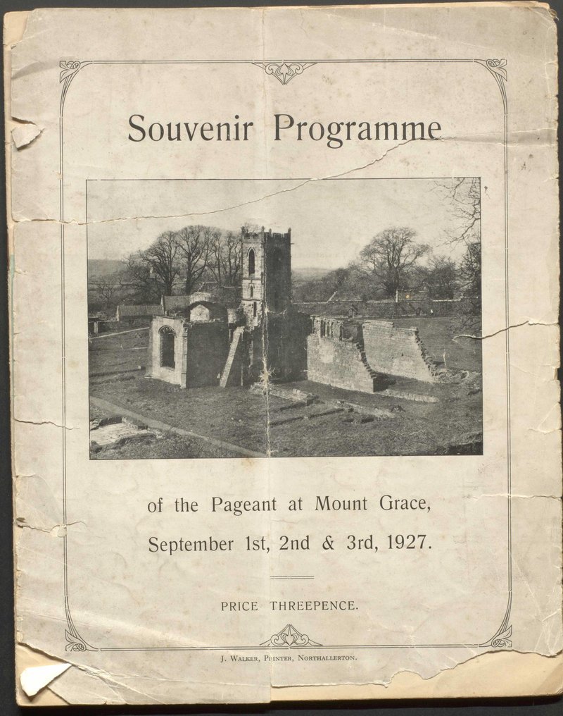 Souvenir Programme of Mount Grace Priory Pageant 1927 