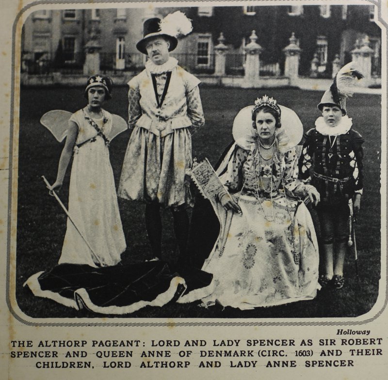 Lord and Lady Spencer with their children at the Althorp Pageant