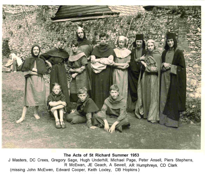 Performers from "The Acts of St Richard", 1953