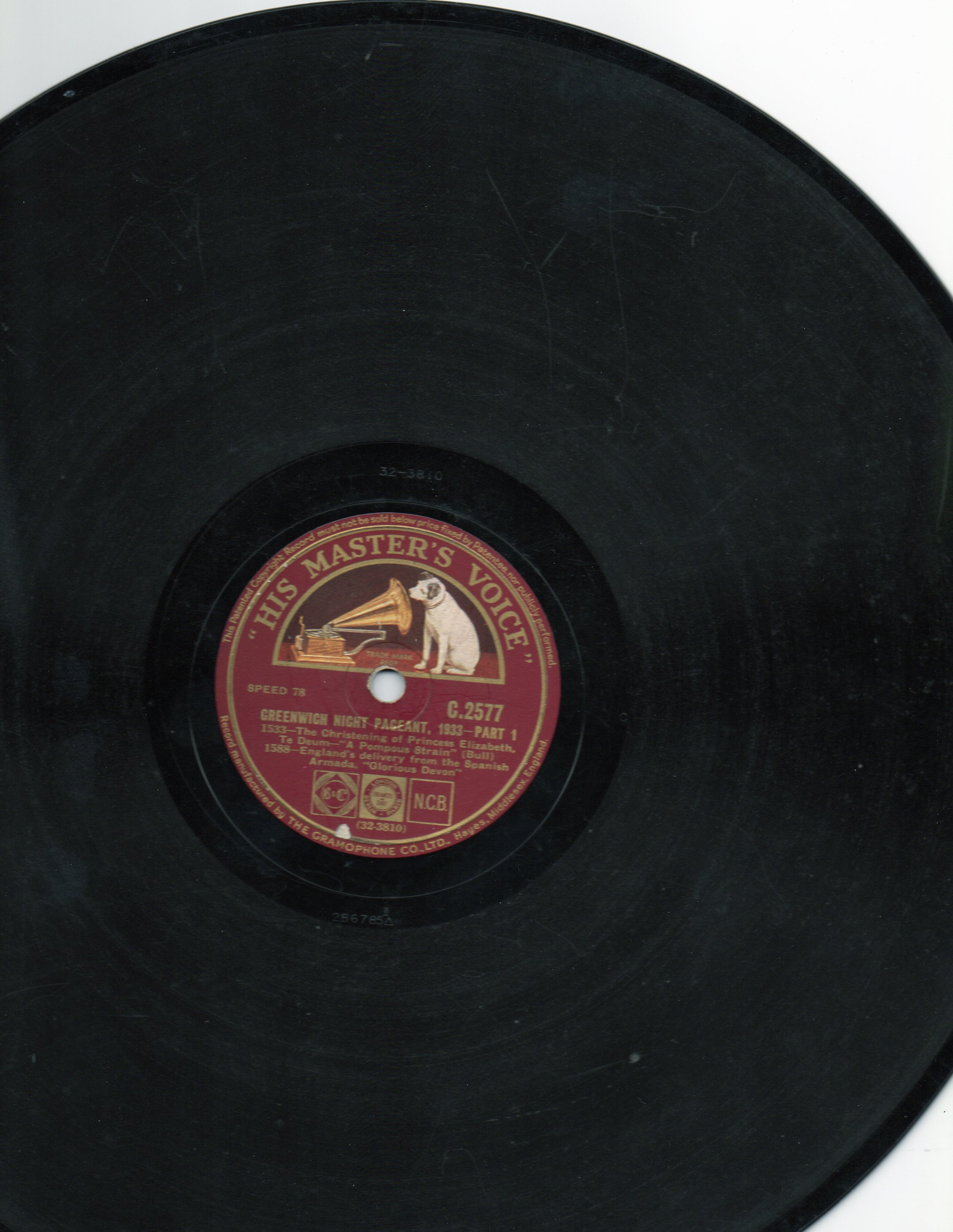 Live Recording on 78 rpm Record