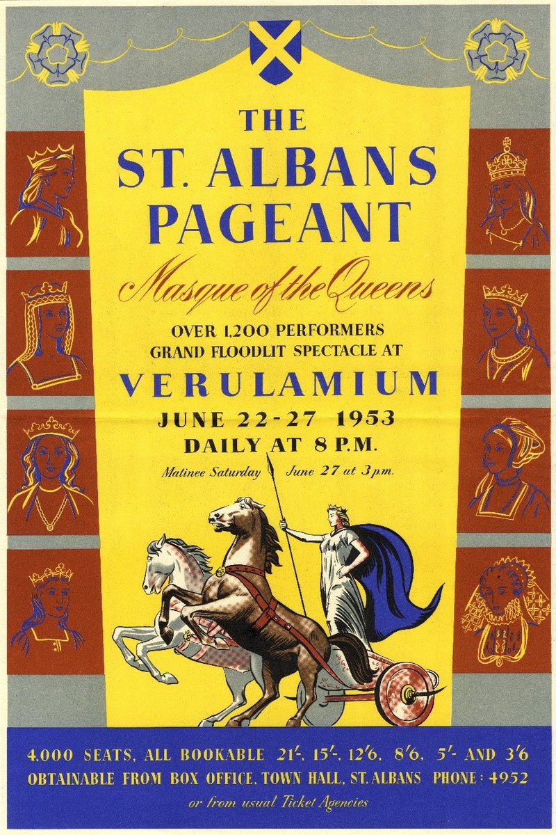 A poster advertising the 1953 St Albans pageant.